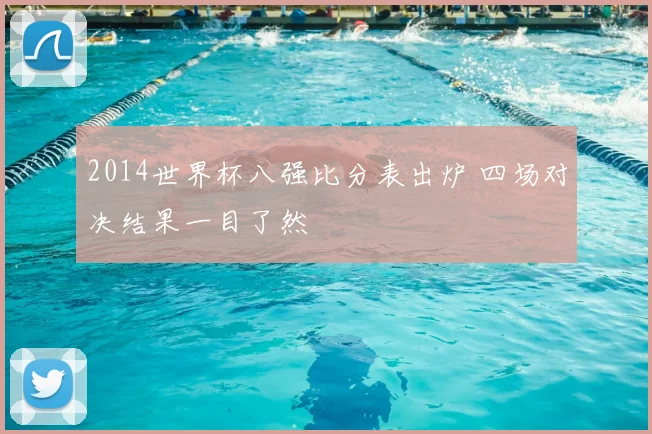 2014世界杯八强比分表出炉 四场对决结果一目了然